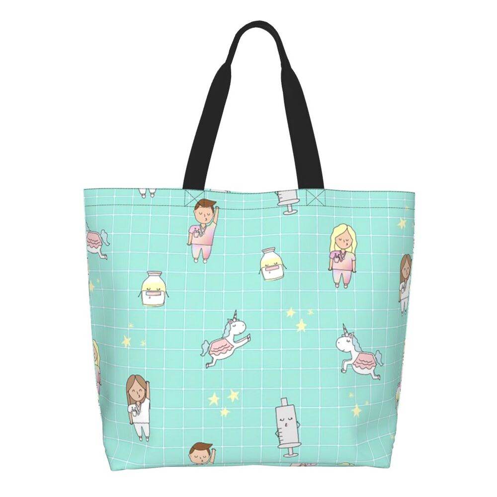 Spacious Eco-Friendly Healthcare Tote Bag with Durable Handles and Secure Zipper Closure