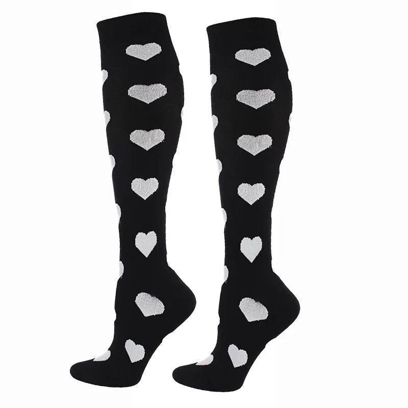 Men Women Socks Compression Socks Elastic Sports Beautiful Leg Nurse Stocking Jogging Climbing Cycling Flight Excercise 16