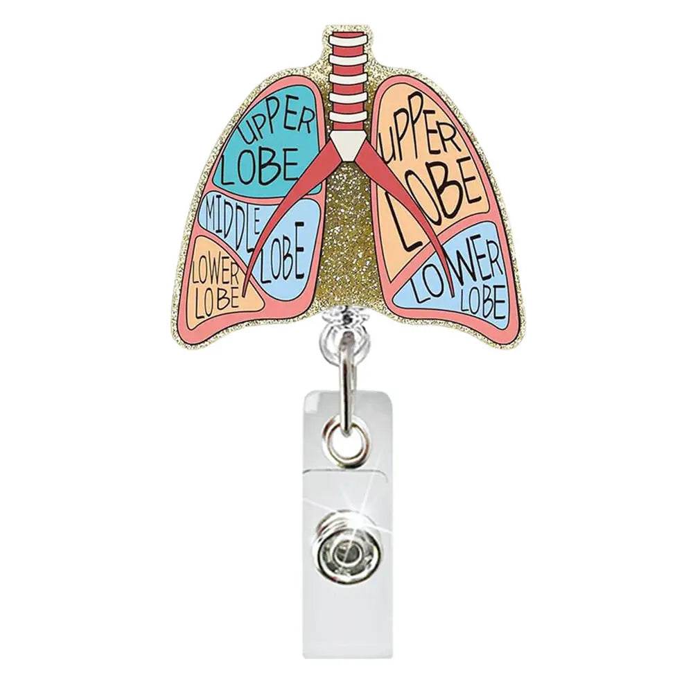 Badge Reel Lightweight Retractable Badge Clip Id Card Holder Lung