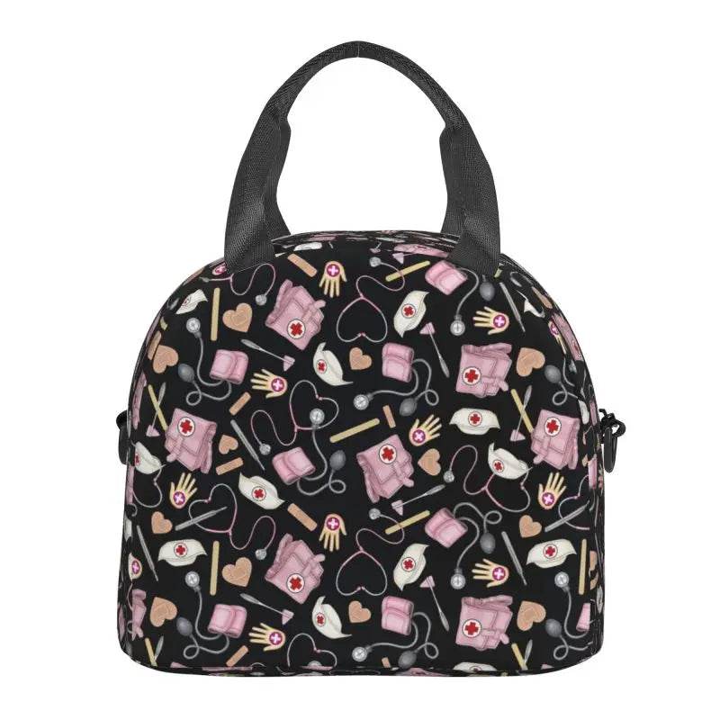 Healthcare inspired, Insulated Lunch Bag Women Thermal Lunch Box Portable Tote Cooler Handbag Bento Pouch Container with Shoulder Strap