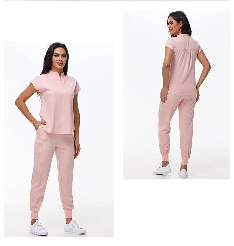 Hospital Scrubs Work Uniforms Short-sleeved Health Services Suits