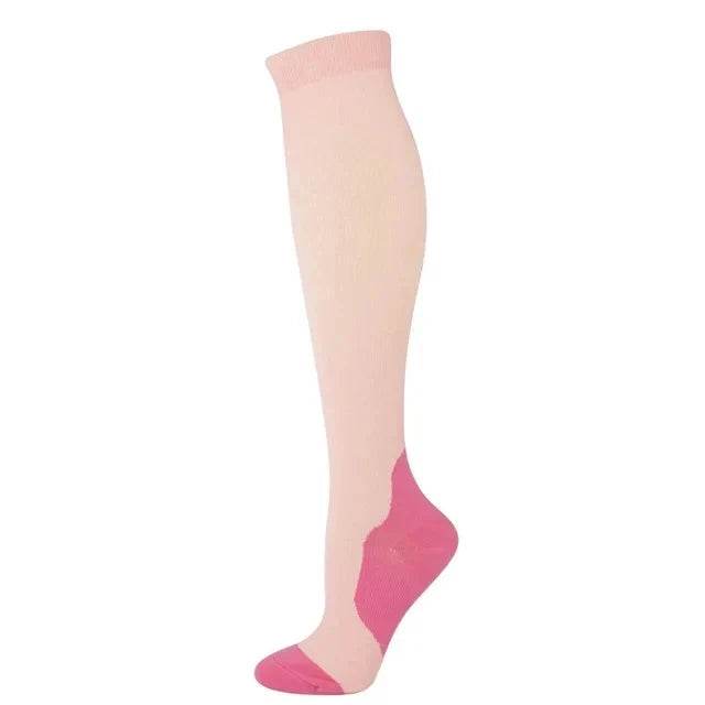 Compression Socks For Men Women To Resist Fatigue Varicose Edema Knee Height Of 20-30mmHg Running Basketball Hiking Sports Socks 32104