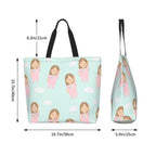 Spacious Eco-Friendly Healthcare Tote Bag with Durable Handles and Secure Zipper Closure