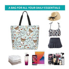 Spacious Eco-Friendly Healthcare Tote Bag with Durable Handles and Secure Zipper Closure