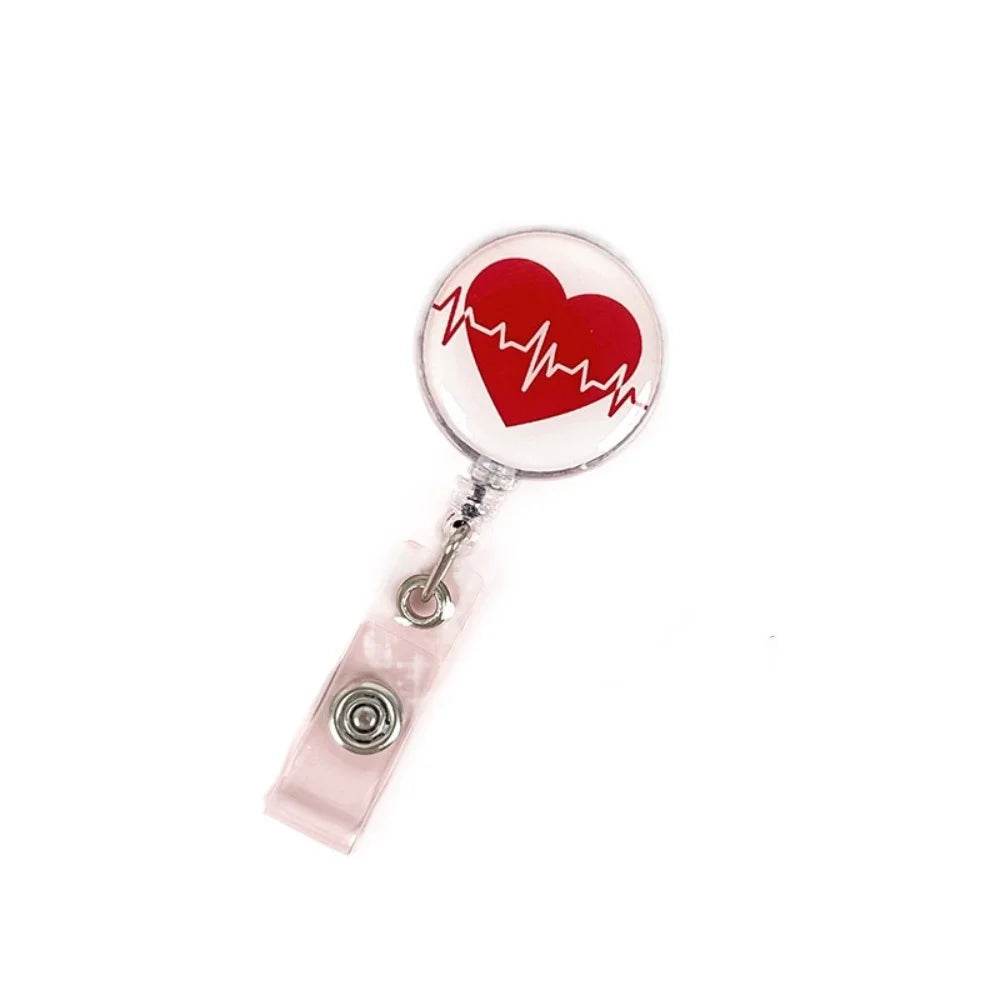 Easy To Pull Buckle Nurse Retractable Badge Reel ID Card Accessories Fashion Nurse ID Card Clips Simplicity Cute