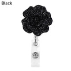 New Rose Shape Design Badge Resin Retractable Nurse ID Card black-