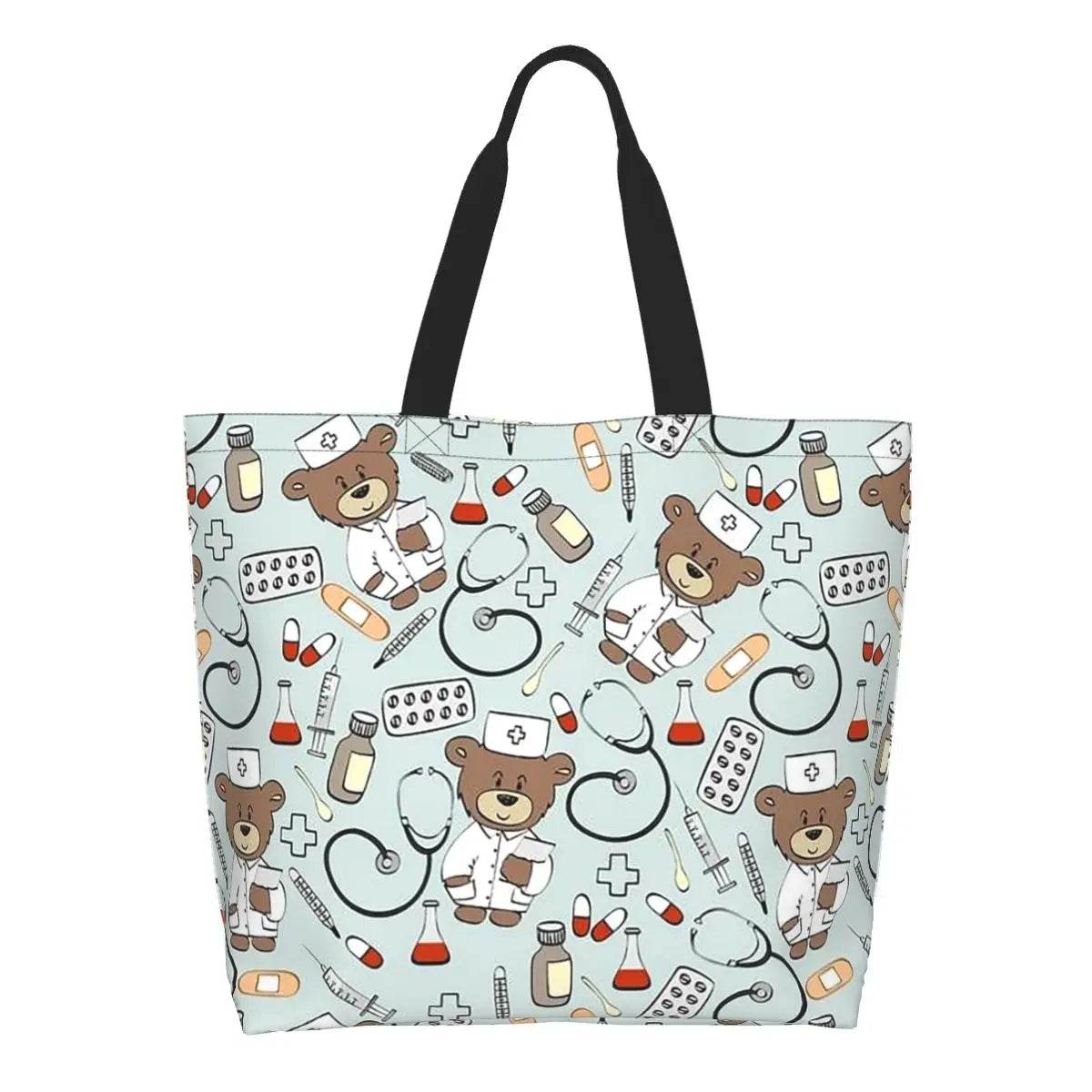 Spacious Eco-Friendly Healthcare Tote Bag with Durable Handles and Secure Zipper Closure 11 50x40x15 cm