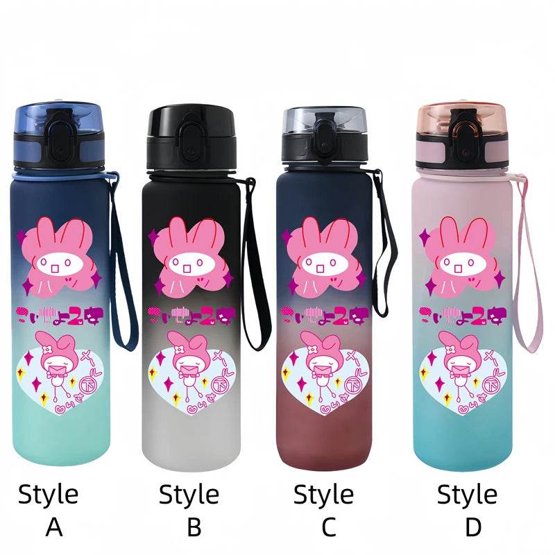 Sanrio 650ml Cartoon-Themed Portable Water Bottle – Large Capacity, Leak-Proof Plastic SA1