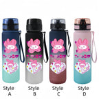 Sanrio 650ml Cartoon-Themed Portable Water Bottle – Large Capacity, Leak-Proof Plastic SA1