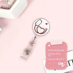 Easy To Pull Buckle Nurse Retractable Badge Reel ID Card Accessories Fashion Nurse ID Card Clips Simplicity Cute style 3
