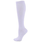Compression Socks Running Sports Socks Medical Nursing 20-30mmhg for Flight Travel Pregnancy Edema Diabetes Varicose Veins Socks YSZ03-White