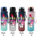 Sanrio 650ml Cartoon-Themed Portable Water Bottle – Large Capacity, Leak-Proof Plastic SA17