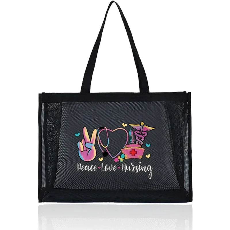 Healthcare Inspired Tote Travel Storage Bags with a Large Capacity Grid Package Nurse019