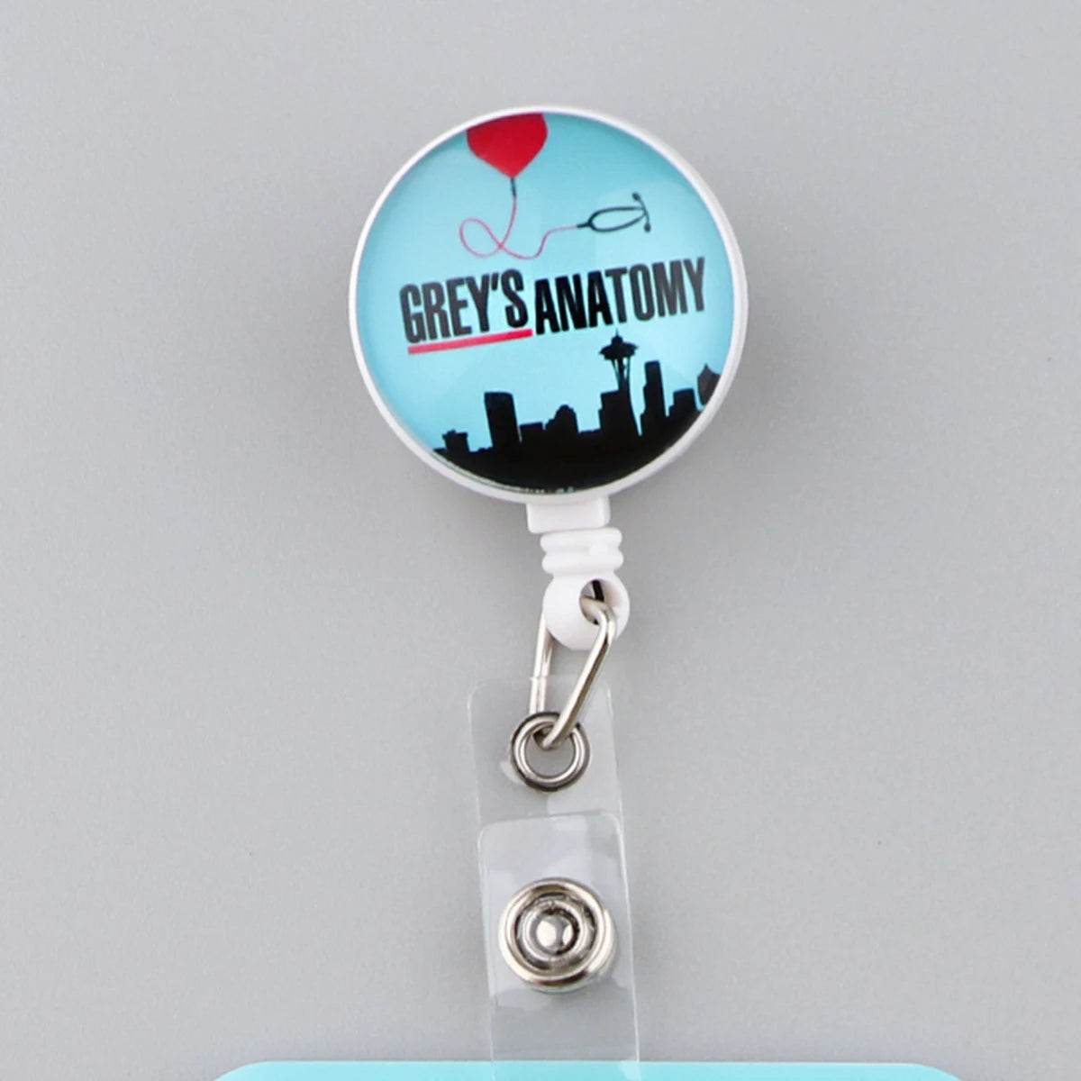 CB693 Grey's Anatomy Cartoon Pattern Retractable Nurse Badge Reel Holder Doctor Student ID Card Holder Exhibition Holder 7