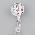 CB693 Grey's Anatomy Cartoon Pattern Retractable Nurse Badge Reel Holder Doctor Student ID Card Holder Exhibition Holder 4