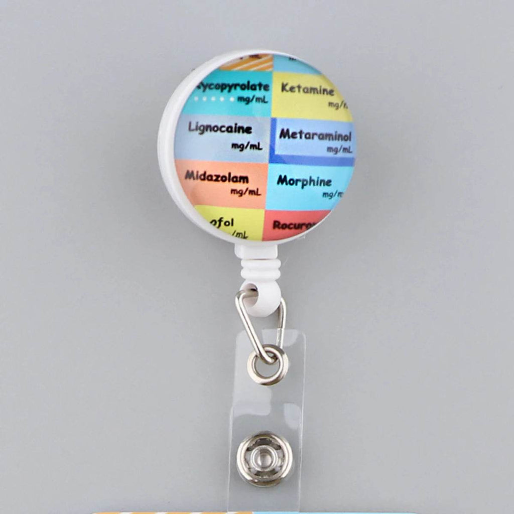 CB693 Grey's Anatomy Cartoon Pattern Retractable Nurse Badge Reel Holder Doctor Student ID Card Holder Exhibition Holder 2