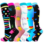 6 Pairs of Men and Women Compression Socks - Ideal for Running, Soccer, and Everyday Comfort!