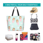 Spacious Eco-Friendly Healthcare Tote Bag with Durable Handles and Secure Zipper Closure