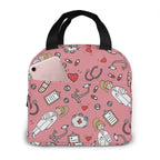 Charming, insulated Lunch Bag Featuring Playful Nurse Prints 5