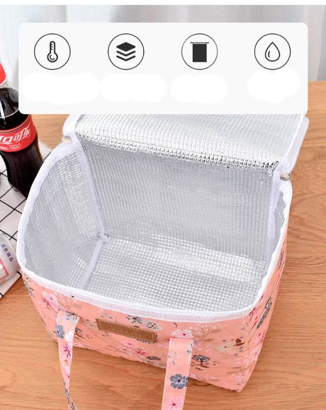 Portable Lunch Bag New Thermal Insulated Lunch Box Tote Cooler Functional Handbag Student Bento Pouch School Food Storage Bags
