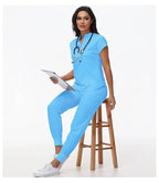 Hospital Scrubs Work Uniforms Short-sleeved Health Services Suits