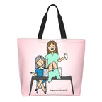 Spacious Eco-Friendly Healthcare Tote Bag with Durable Handles and Secure Zipper Closure