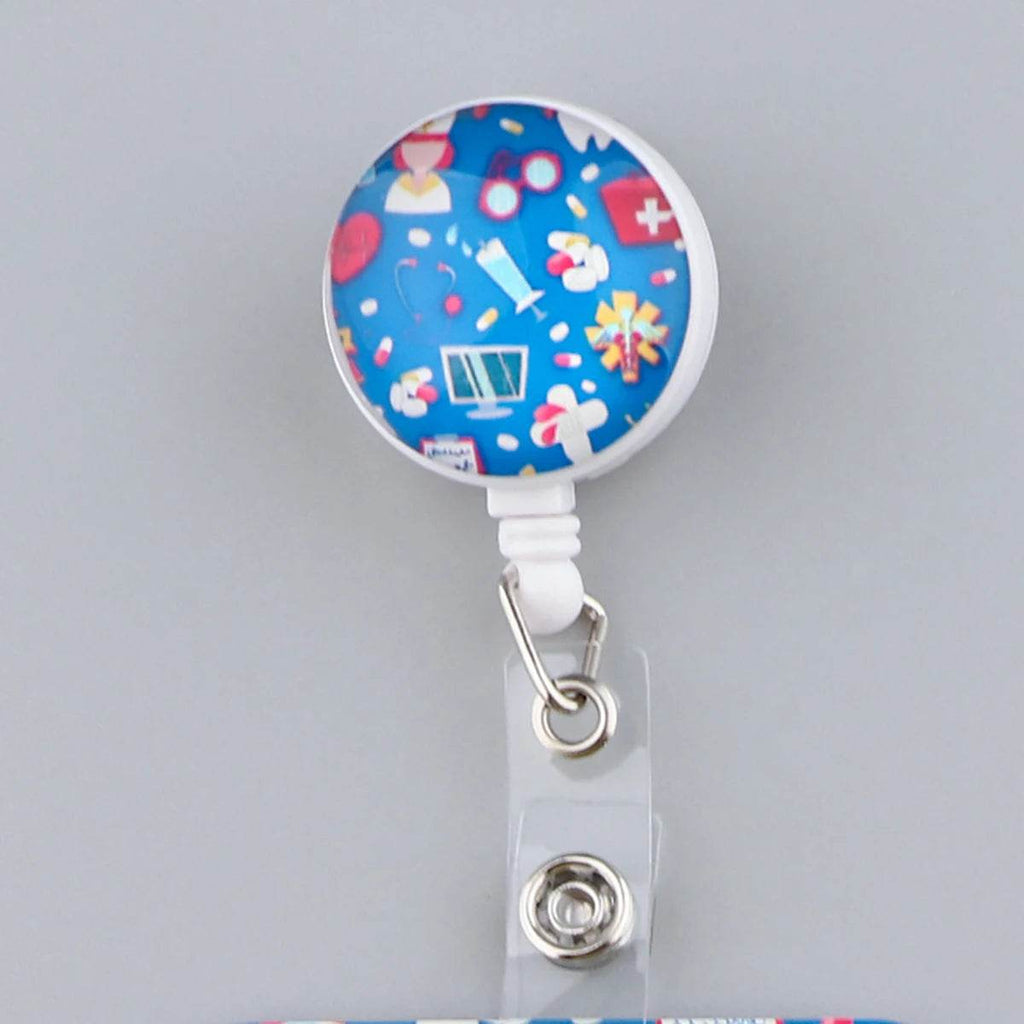 CB693 Grey's Anatomy Cartoon Pattern Retractable Nurse Badge Reel Holder Doctor Student ID Card Holder Exhibition Holder 10