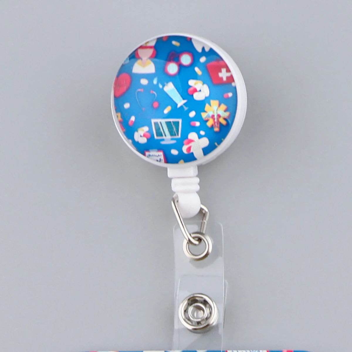 CB693 Grey's Anatomy Cartoon Pattern Retractable Nurse Badge Reel Holder Doctor Student ID Card Holder Exhibition Holder 10