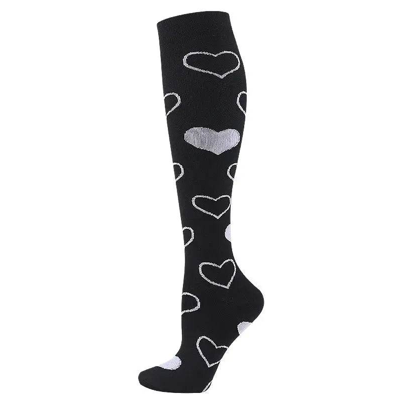 Compression Socks Funny Cactus Animal Pattern Sports Golf Tube Outdoor Hiking Pressure Knee High Stockings YS012-20