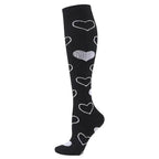 Compression Socks Funny Cactus Animal Pattern Sports Golf Tube Outdoor Hiking Pressure Knee High Stockings YS012-20