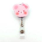 Bear Design 360° Rotating Retractable Badge Reel Clip for Nurses, Doctors, and School Supplies H
