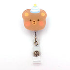 Bear Design 360° Rotating Retractable Badge Reel Clip for Nurses, Doctors, and School Supplies I