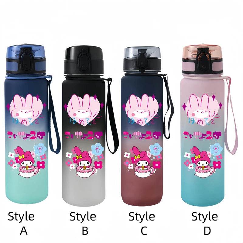 Sanrio 650ml Cartoon-Themed Portable Water Bottle – Large Capacity, Leak-Proof Plastic SA5