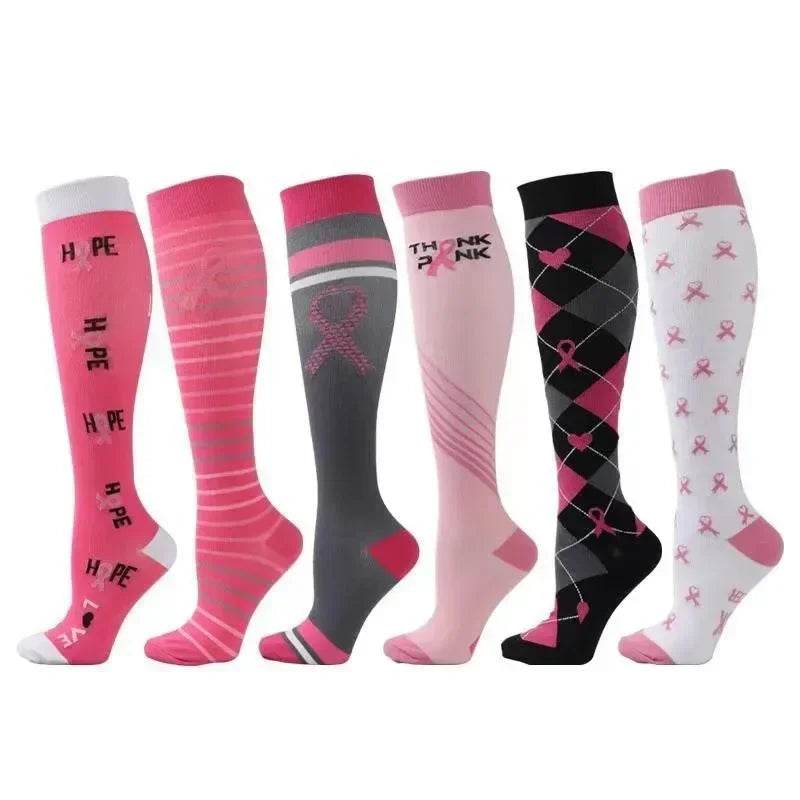 6 Pairs of Men and Women Compression Socks - Ideal for Running, Soccer, and Everyday Comfort!