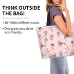 Spacious Eco-Friendly Healthcare Tote Bag with Durable Handles and Secure Zipper Closure