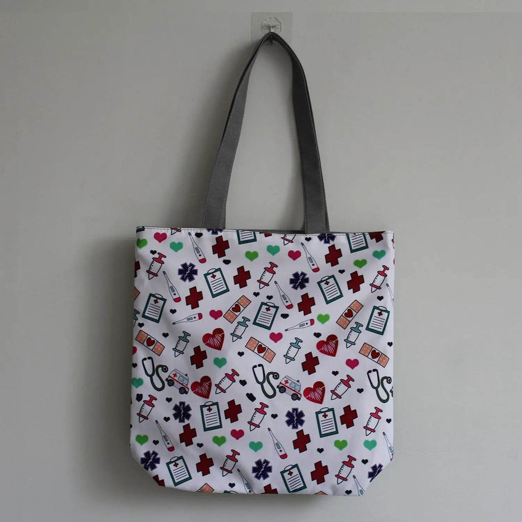 Fashion Tote Customized Cartoon Dentist Nurse Shoulder Bag Eco Reusable Shopping Bag Ladies Handbags for Women Casual Portable