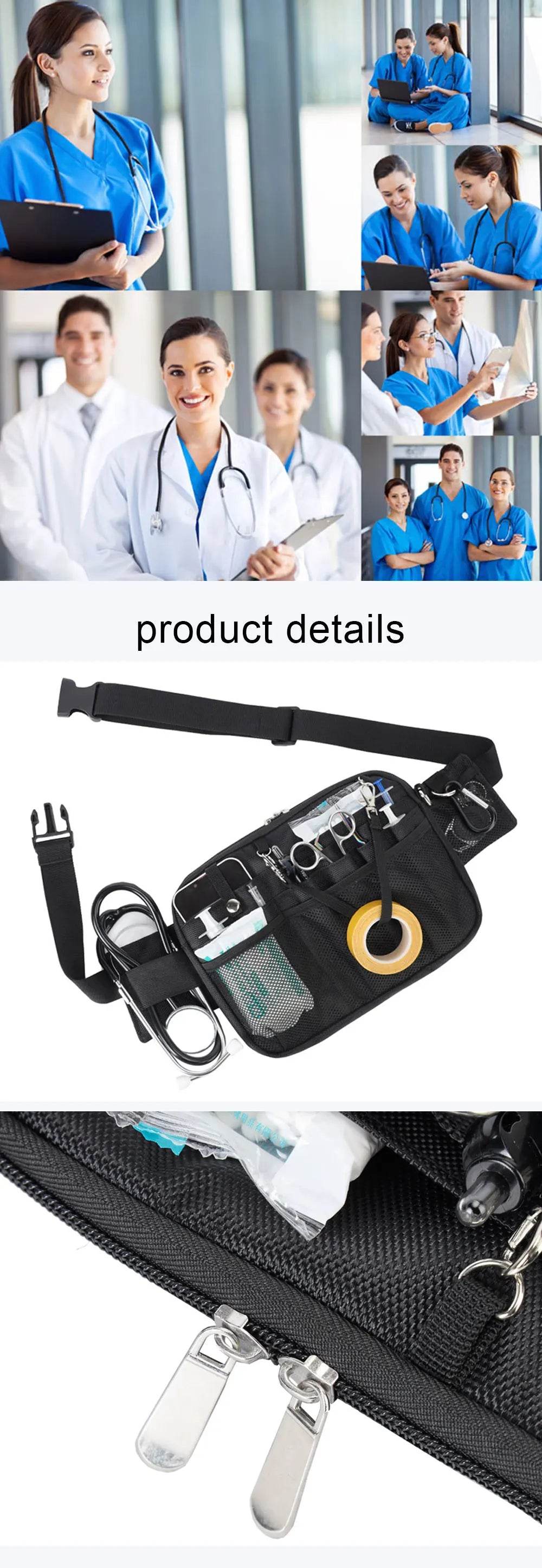 Utility Hip Bag Tool Belt Bag Nurse Waist Pouch Portable Nurse Fanny Pack Pouch Bags for Women and Men