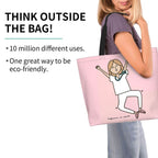Spacious Eco-Friendly Healthcare Tote Bag with Durable Handles and Secure Zipper Closure