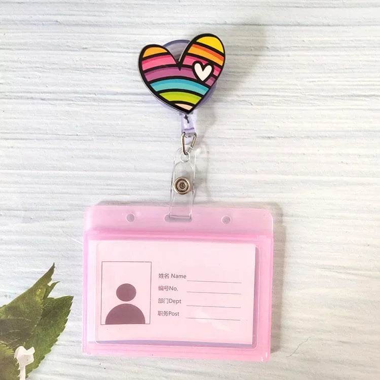 New Nurse Doctor Retractable Badge Reel with Horizontal Style Students ID Business Card Work Card Badge Holder Office Supplies 3