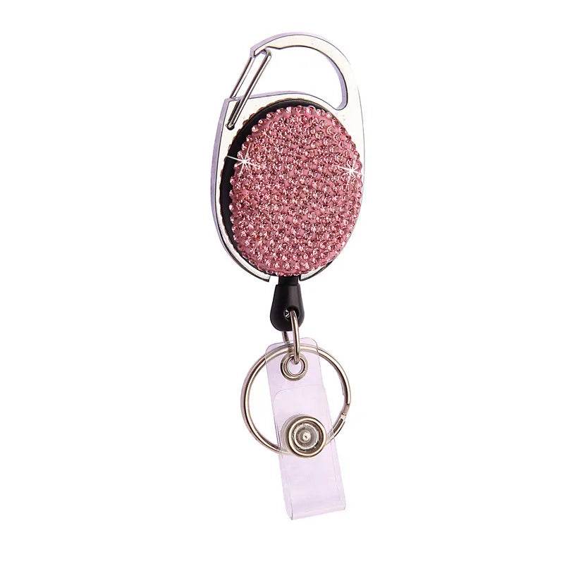 Colorful Retractable Badge Reel for Nurses, Doctors &amp; Students – Fun Gift for Hospital Staff pink