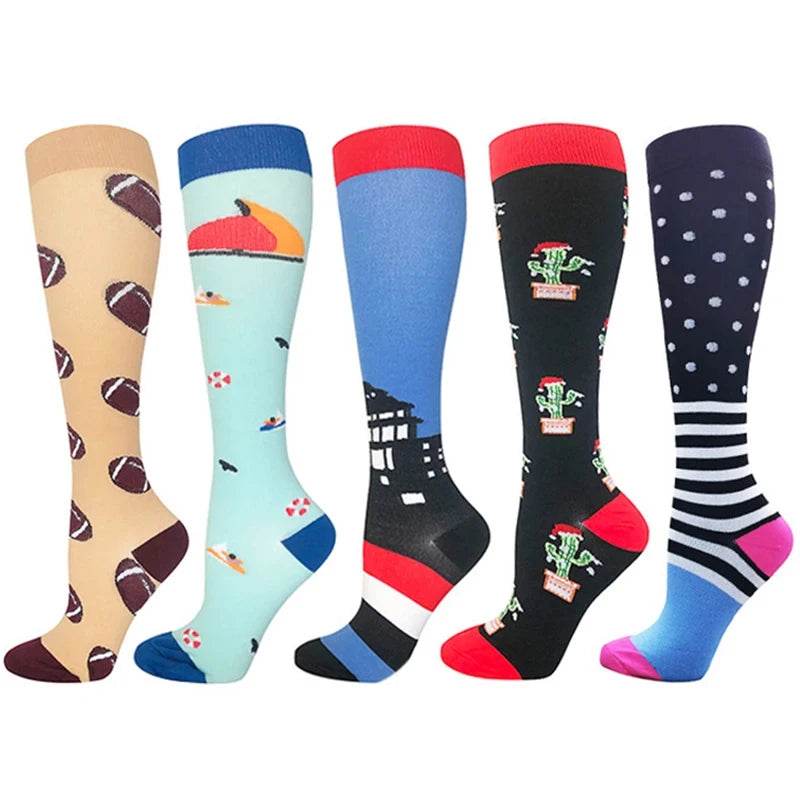 Compression Socks For Men Women With Varicose Veins Blood Circulation Sports Socks For Outdoor Hiking Exercise Running Cycling