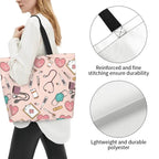 Spacious Eco-Friendly Healthcare Tote Bag with Durable Handles and Secure Zipper Closure