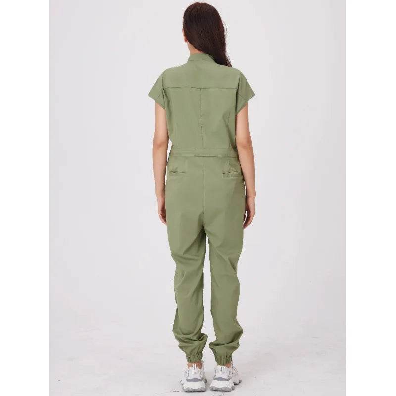Wholesale Medical Apparel Scrub Uniform Women Short Sleeved Scrubs Jumpsuit Medical Hospital Clothing Scrub Uniforms with Pocket