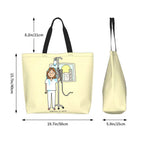 Spacious Eco-Friendly Healthcare Tote Bag with Durable Handles and Secure Zipper Closure