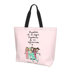 Spacious Eco-Friendly Healthcare Tote Bag with Durable Handles and Secure Zipper Closure