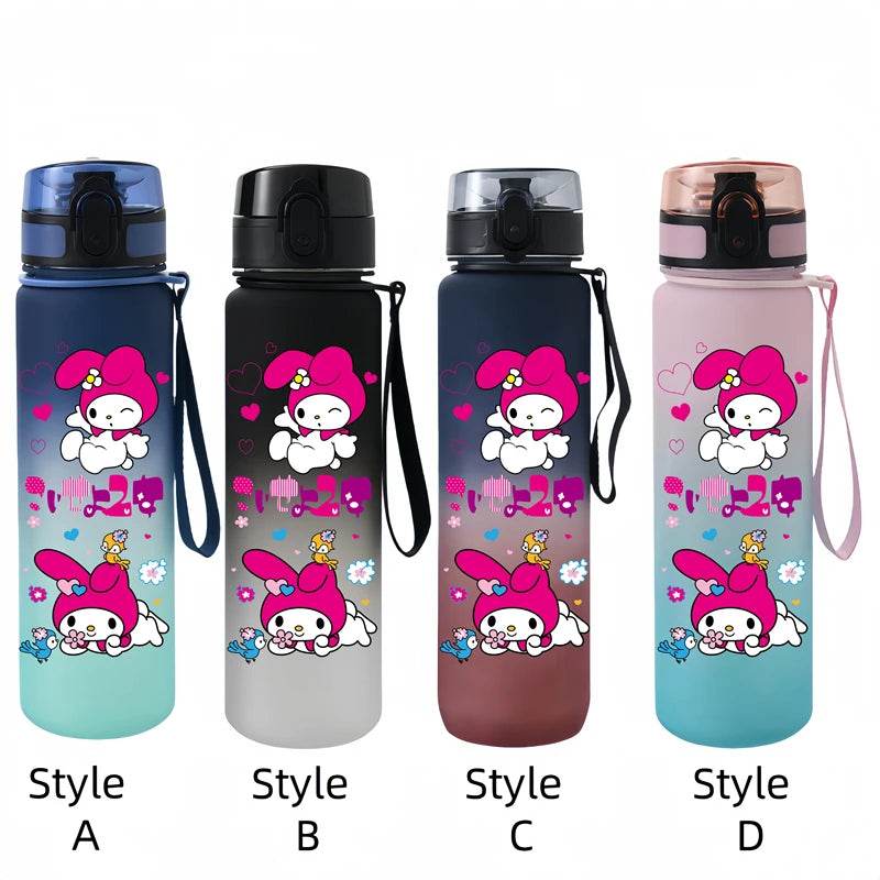 Sanrio 650ml Cartoon-Themed Portable Water Bottle – Large Capacity, Leak-Proof Plastic SA19