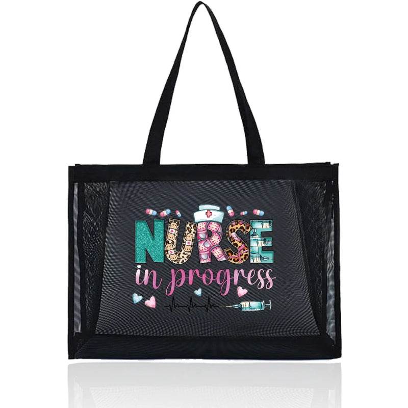 Healthcare Inspired Tote Travel Storage Bags with a Large Capacity Grid Package