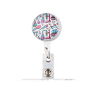 CB693 Grey's Anatomy Cartoon Pattern Retractable Nurse Badge Reel Holder Doctor Student ID Card Holder Exhibition Holder 14