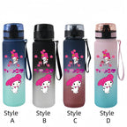 Sanrio 650ml Cartoon-Themed Portable Water Bottle – Large Capacity, Leak-Proof Plastic SA6