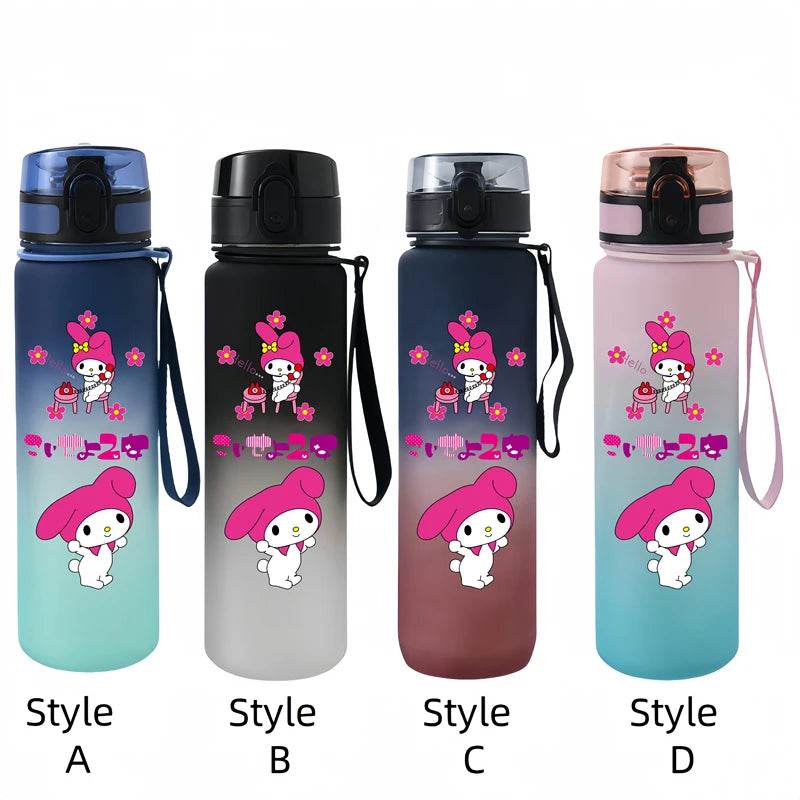 Sanrio 650ml Cartoon-Themed Portable Water Bottle – Large Capacity, Leak-Proof Plastic SA6